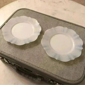 Set of 2 small  plates in the American Sweetheart pattern by Macbeth Evans 1930s